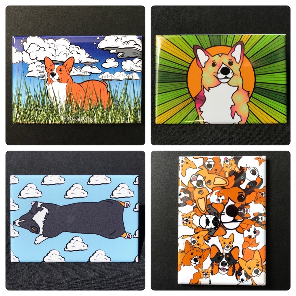 Silly Corgi Magnet Bundle Dog Art Gifts Home Decor